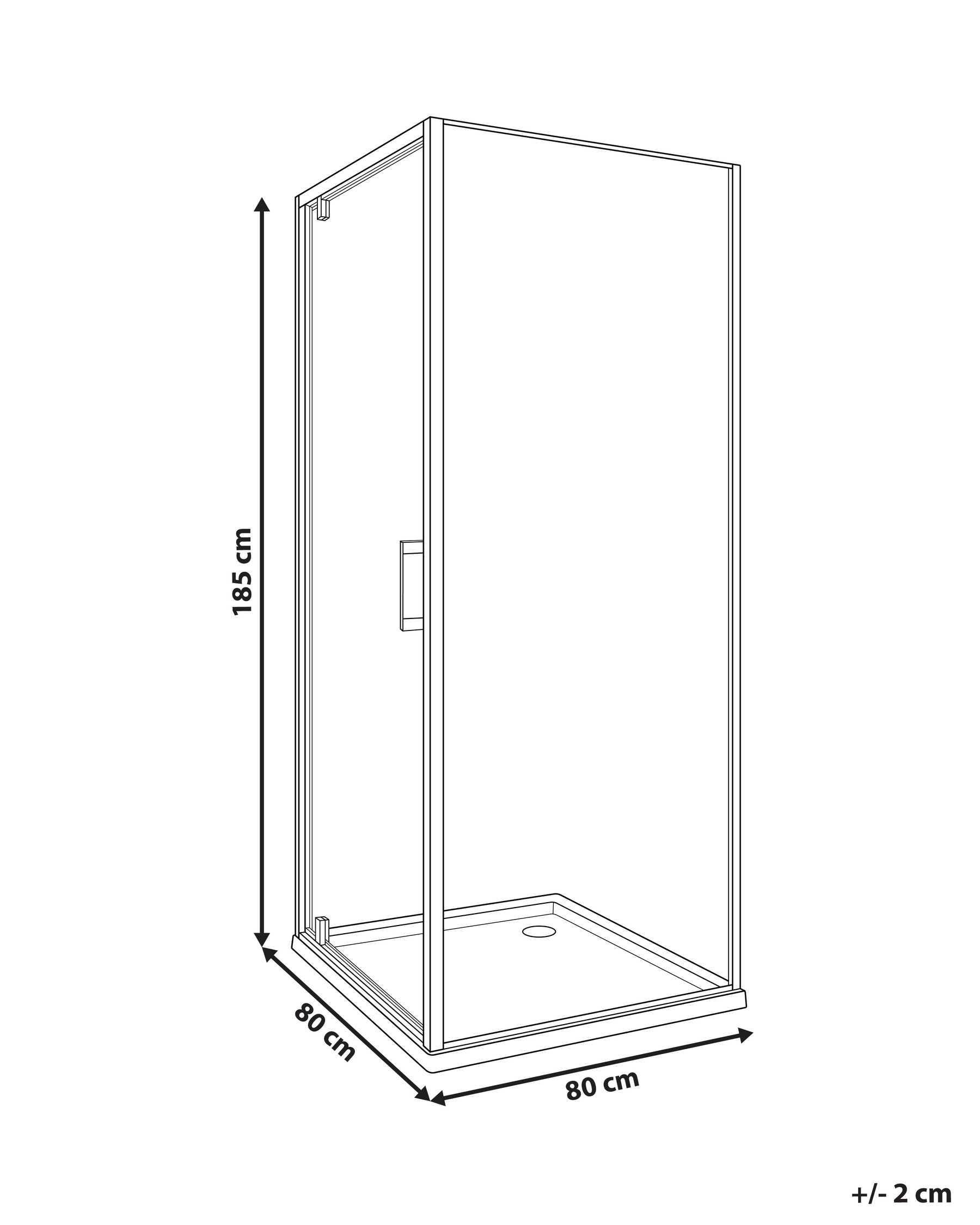 Shower Enclosure DARLI 800 x 800 x 1850 mm Gold_944195