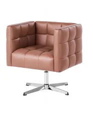 Draaifauteuil LEVANGER Kunstleer Bruin_1170921