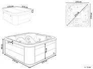 Outdoor Hot Tub with LED TULAROSA Blue_818728