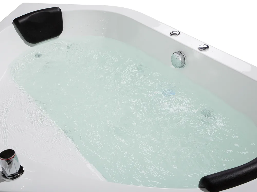 Corner Hot Tub with LED MEVES 1400 x 1400 mm White_698896