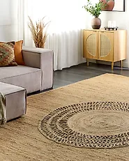 Rug BOGAZOREN Beige 160 x 230 cm Jute_1182700