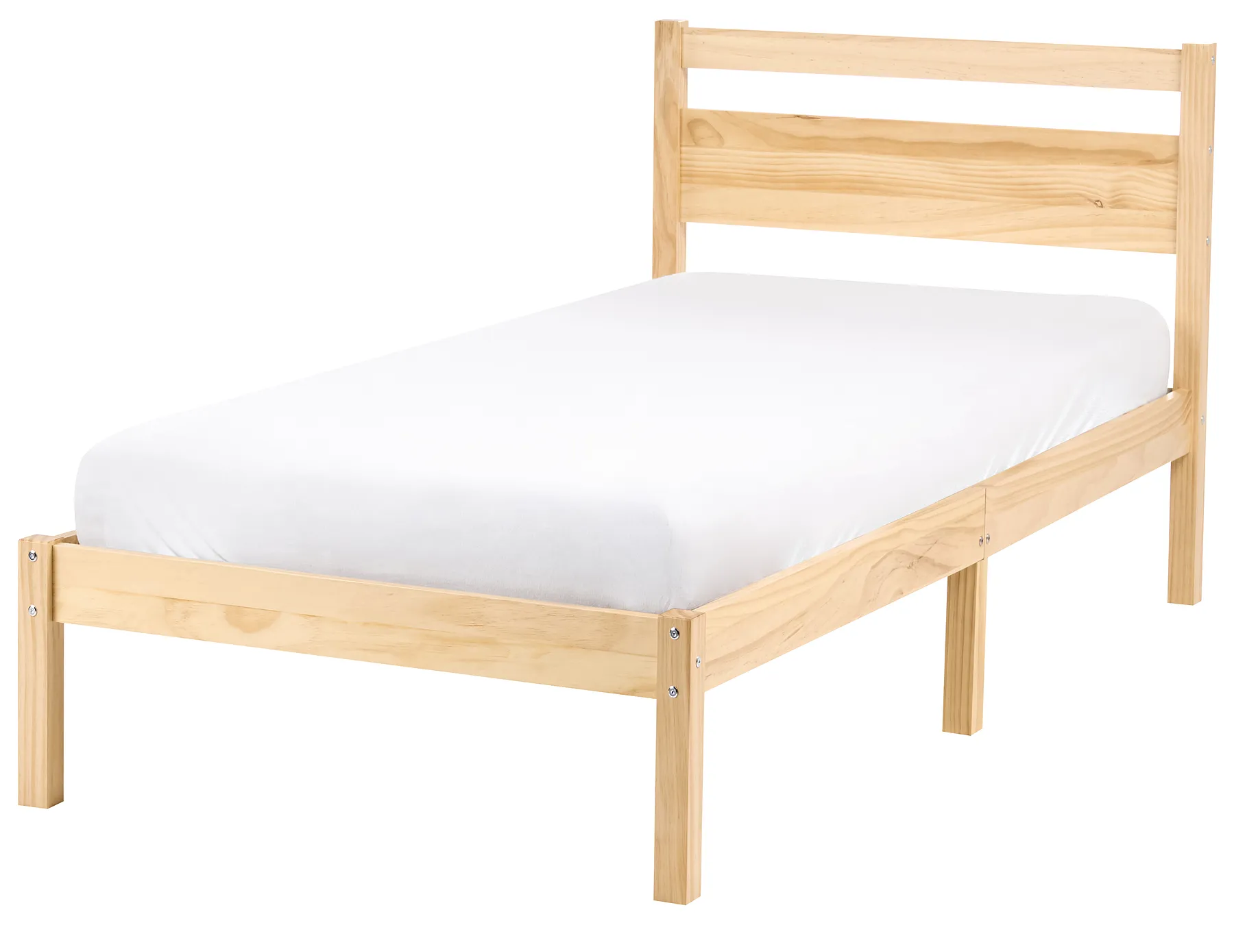 Bed Pine Wood MERCURER 80 x 200 cm (EU Small Single) Light Brown_1108165