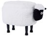 Tierhocker mit Stauraum SHEEP Schaf Stoff Weiß