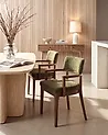 Esszimmerstuhl 2er Set DALBO Bouclé Braun / Grün