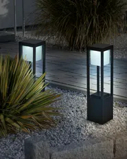 Solar LED Pollerleuchte LOON Schwarz_943881