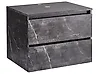 Wandmontierter Waschbeckenunterschrank SERRA 60 cm Schwarzer Marmor