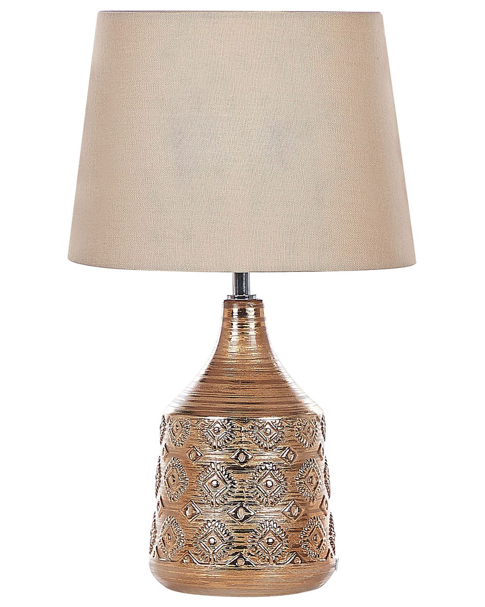 Table Lamp WARI Ceramic Golden Brown