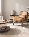 Sessel SELDE Echtleder Goldbraun