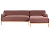 Ecksofa SOSJO Stoff Burgunderrot linksseitig