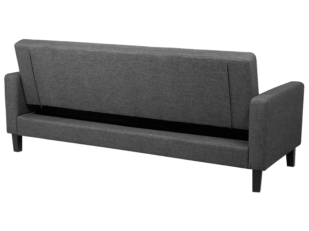 Schlafsofa 3-Sitzer VEHKOO Stoff Dunkelgrau_719302