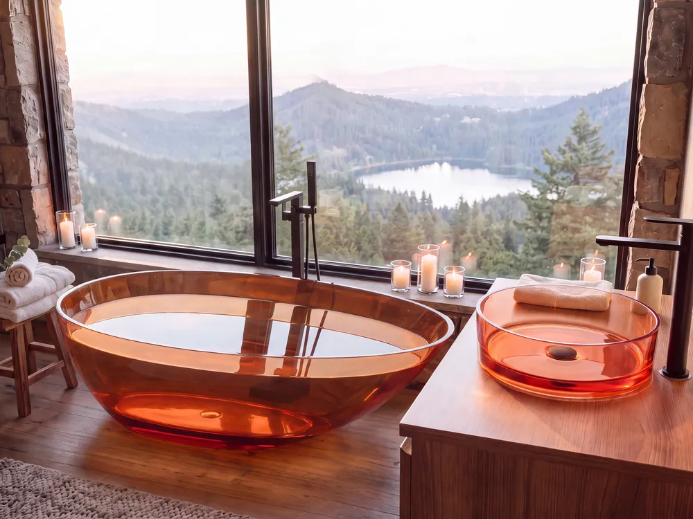 Freestanding Bathtub BLANCARENA 1700 x 780 mm Light Red_1149632