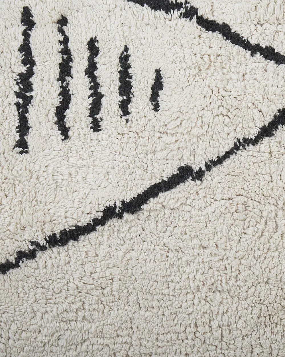 Teppich KEBIR Cremeweiß 80 x 150 cm Baumwolle_830860
