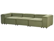 Modular Sofa 3 Seater ARDAL Corduroy Green_947392