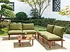 Lounge Set mit Tisch 4-Sitzer FRASCATI modular zertifiziertes Akazienholz Olivgrün
