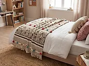 Kuscheldecke CHINSURAH Baumwolle 130 x 180 cm Braun_1178296