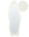 Wandspiegel REIGNY 57 cm 160 cm Samtstoff Weiß