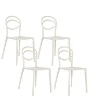 Gartenstuhl 4er Set COVOLO Cremeweiß_1017280