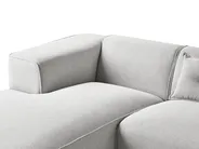 Ecksofa 3-Sitzer DOLVA Stoff Hellgrau rechtsseitig_987085