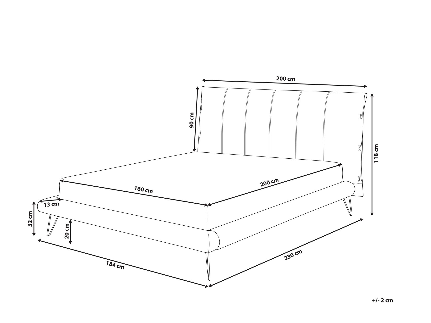 Bett mit Lattenrost Kunstleder BETIN 160 x 200 cm Hellbeige_772753