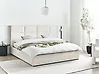 Bett mit Stauraum LAGORD Stoff Cremeweiß 160 x 200 cm