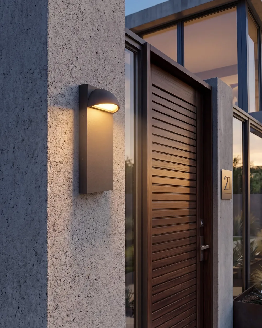 LED Außenwandleuchte SAJUR Schwarz