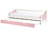 Ausziehbett Kiefernholz LUNERAY 90 x 200 cm Rosa