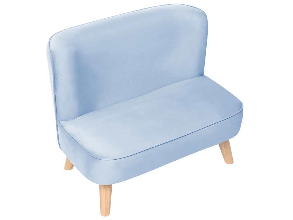 Kindersofa RISBY Samtstoff Hellblau_1055765