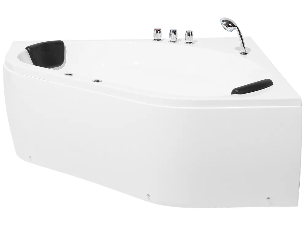 Corner Hot Tub with LED MEVES 1400 x 1400 mm White_698888
