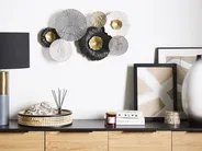Wall Decor ZIRCONIUM Metal 38 cm Black_791873