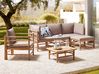 Lounge Set mit Tisch 5-Sitzer CERRETO Bambus Taupe linksseitig