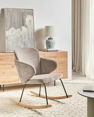 Rocking Chair VIKEN Fabric Taupe_972607
