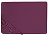 Spannbettlaken JANBU 180 x 200 cm Baumwolle Burgunderrot