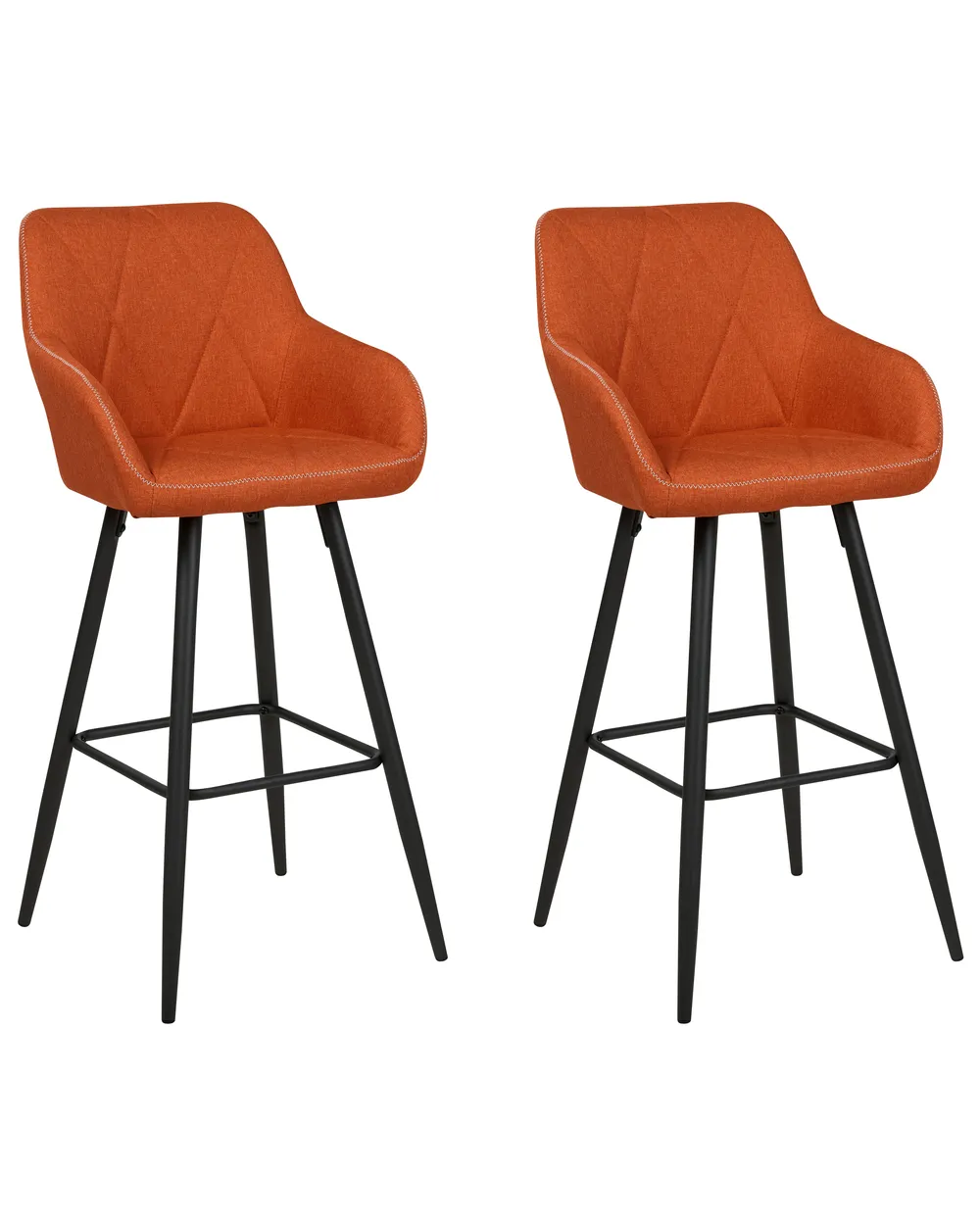 Set mit 2 Barstühlen DARIEN Orange