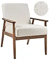 Sessel ESRUM Bouclé Dunkelbraun / Weiß