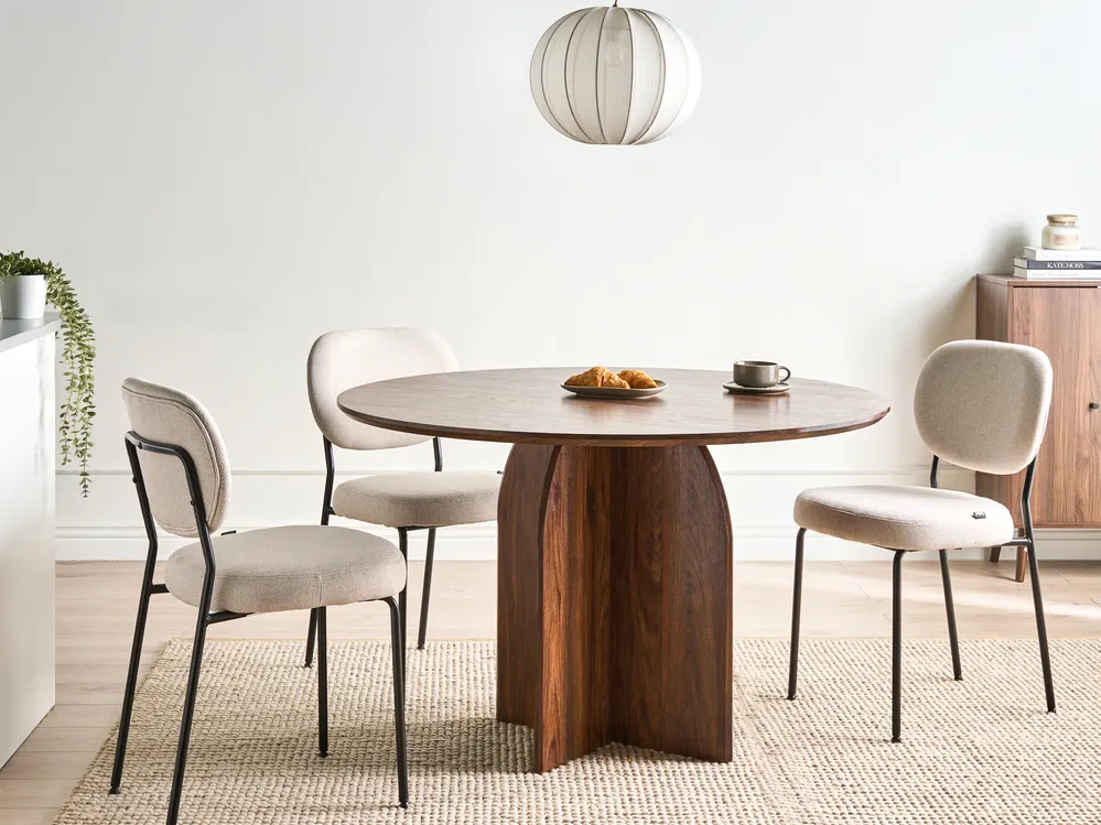 Esstisch YARRA Dunkelbraun 120 cm 120 cm