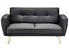 Schlafsofa 2-Sitzer FLORLI Stoff Schwarz