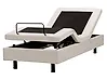 Verstellbares Bett ohne Kopfteil Stoff DUKE II 80 x 200 cm Hellbeige