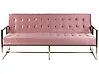 Sofa Bed 3 Seater MARSTAL Velvet Pink