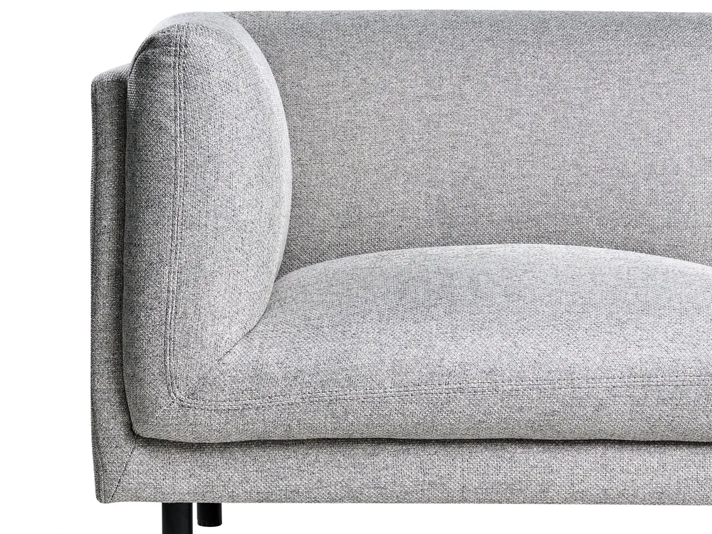 Sofa 3 Seater VORGOD Fabric Light Grey_996626