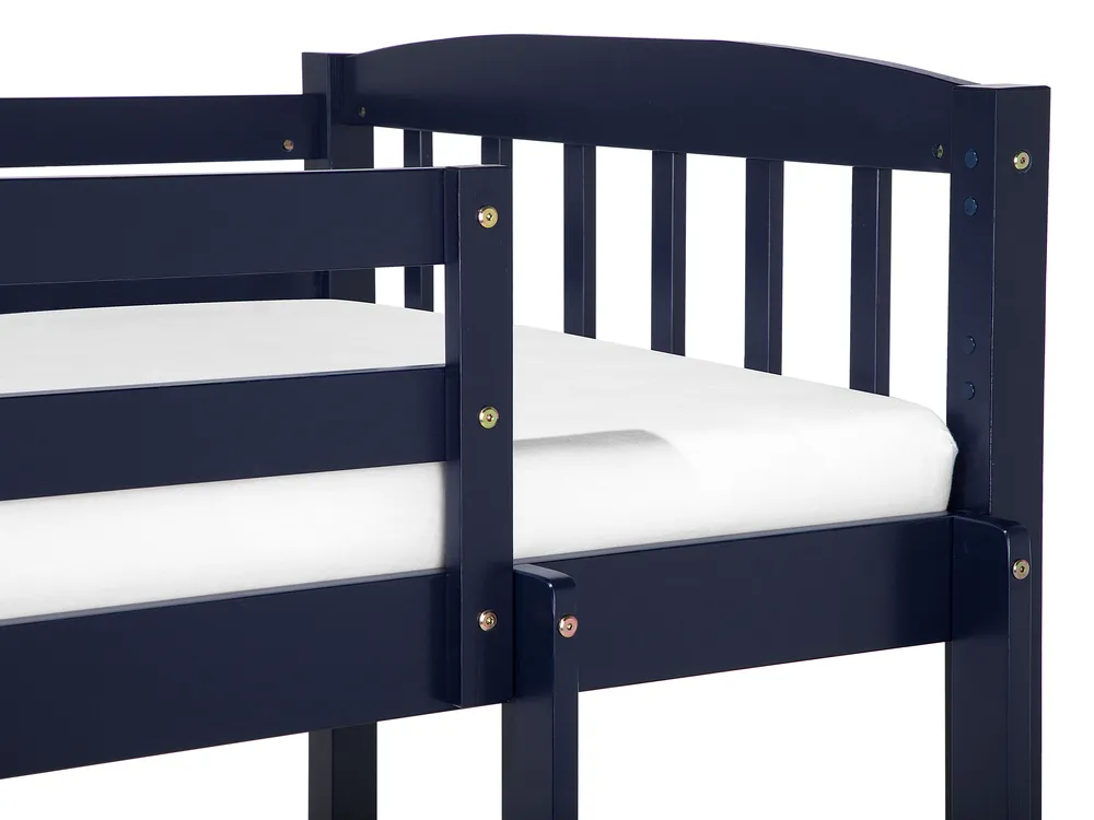Hochbett Kiefernholz REVIN 90 x 200 cm Marineblau_699960