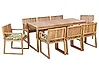 Gartenmöbel Set 8-Sitzer SASSARI II inkl. Kissen zertifiziertes Akazienholz Grün