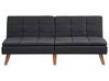 Schlafsofa 3-Sitzer RONNE Stoff Schwarz