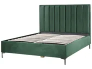 Schlafzimmer Set SEZANNE Samtstoff Dunkelgrün 180 x 200 cm_892560