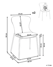 Set of 2 Dining Chairs PITSBURG  Black_1076801