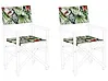 Set of 2 Garden Chair Replacement Fabrics CINE Green