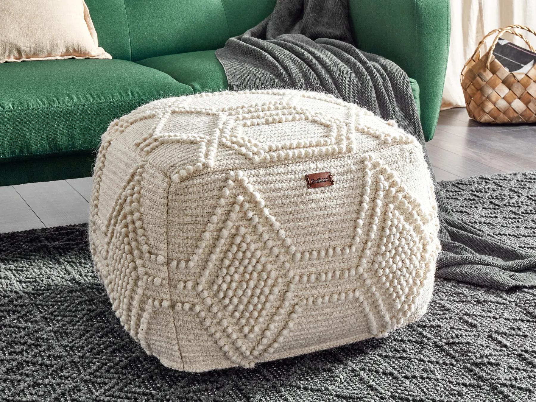 Pouffe CHOIM Wool Beige_904422