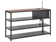 Outdoor-Küche mit Spüle AVETRANA Schwarz Metall_933474