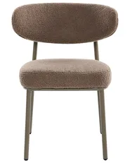 Set of 2 Dining Chairs UNITY Boucle Taupe_1042228