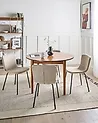 Esszimmerstuhl 4er Set CALDWELL Stoff Beige