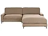 Ecksofa MALOY Stoff Braun linksseitig